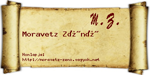 Moravetz Zénó névjegykártya